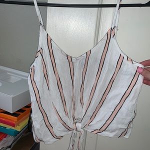 Striped cropped tank